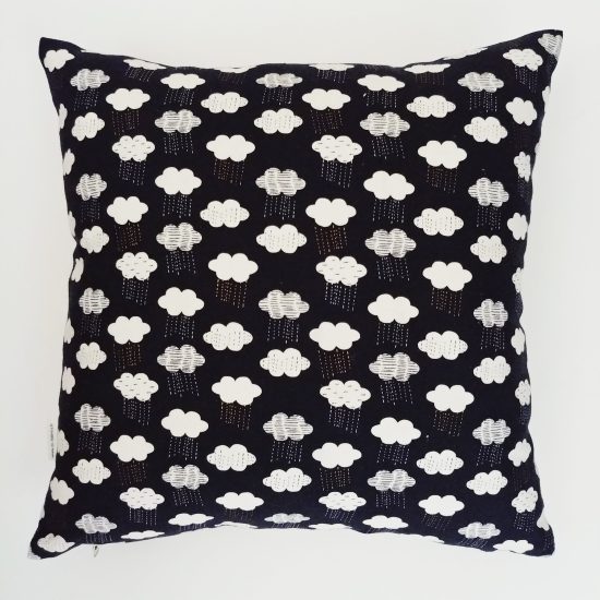 coussin créateur lin coton imprimé Midnight Garden Dashwood studio