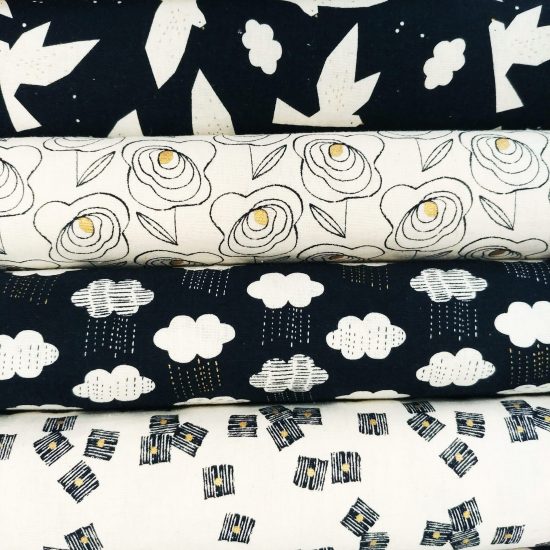 tissu imprimé Midnight Garden Dashwood studio