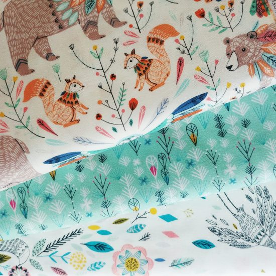 tissu imprimé dashwood studio boho meadow flock loisirs créatifs couture patchwork