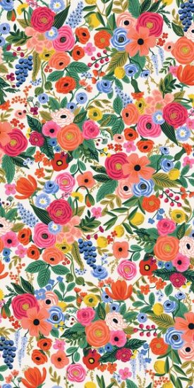 tissu imprimé rifle paper co le plus célébre fleurs multico