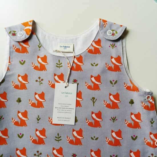 gigoteuse enfant motif renard tissu coton imprimé dashwood studio