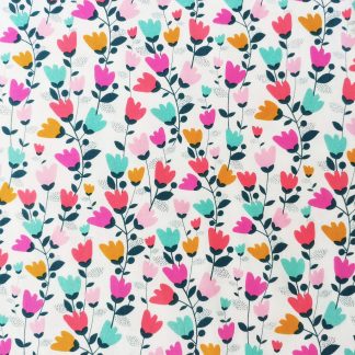 Tissu Dashwood Studio imprimé à fleurs multicolores
