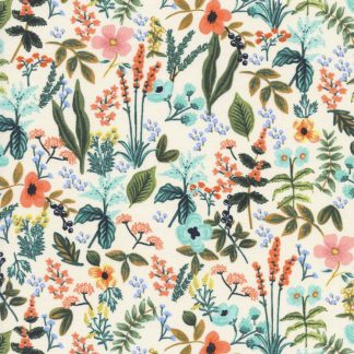 Tissu coton imprimé Rifle Paper Co Amalfi fleurs champêtres de printemps, tendance et idéal pour accessoires et décoration