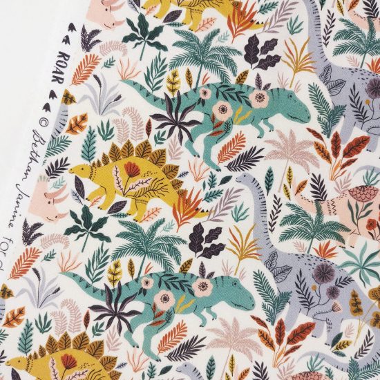 coton imprimé dinosaures tissu dashwood studio de très belle qualité pour la couture créative