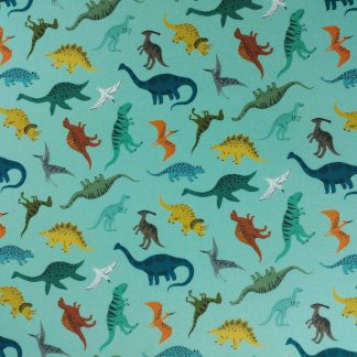 tissu coton imprimé dinosaures stégosaures tricératops tissu dashwood studio coton de belle qualité pour la couture et les loisirs créatifs