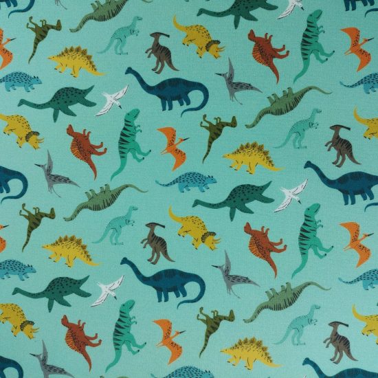 tissu coton imprimé dinosaures stégosaures tricératops tissu dashwood studio coton de belle qualité pour la couture et les loisirs créatifs