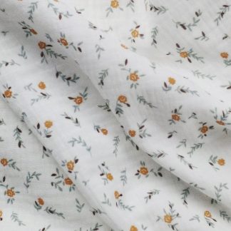 tissu gaze de coton Oeko Tex imprimé fleuri iéal pour la couture enfant
