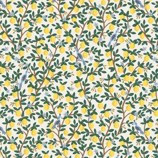 tissu imprimé citrons rifle paper co coton imprimé de qualité pour la couture créative