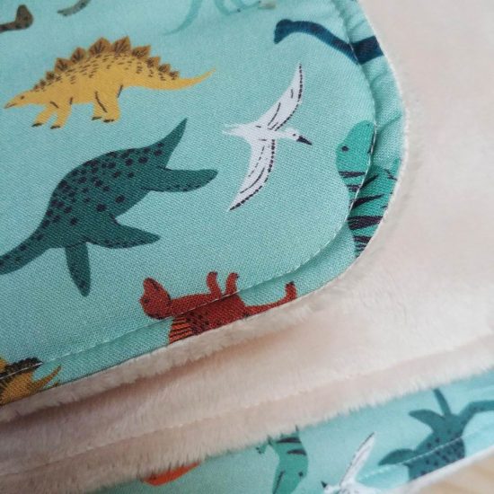 finition de qualité couverture chaude bébé polaire tissu imprimé dinosaures tissu doudou minky