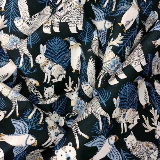 Tissu imprimé oeko-tex arctic Dashwood Studio animaux de la banquise couture créative facile