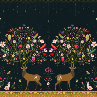tree of life imprimé le cerf tissu dashwood studio motif en miroir couture créative