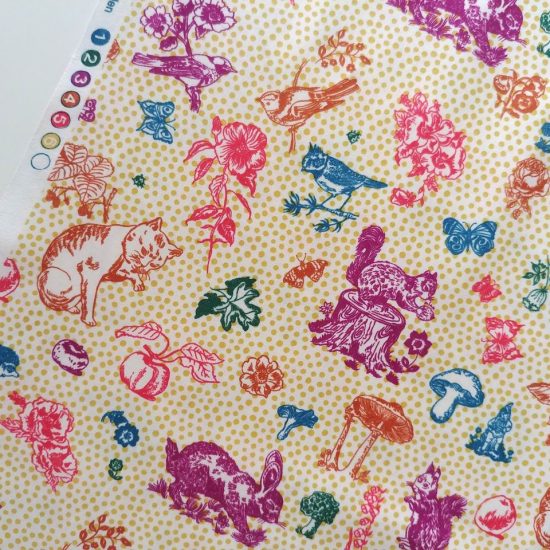 tissu imprimé animaux Nathalie Lété chez Free Spirit coton de qualité parfait pour la couture facile