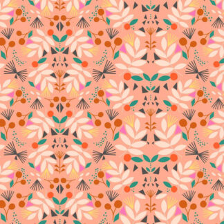 Tissu imprimé dashwood studio our planet feuillages oranger
