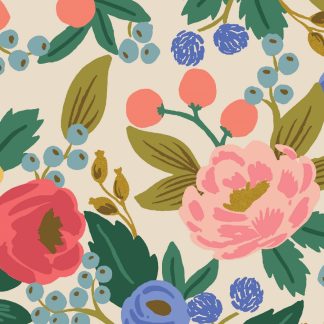 tissu canvas lin coton rifle paper co imprimé vintage garden fleurs