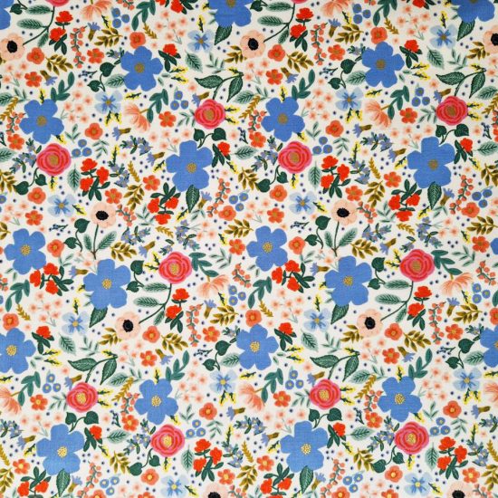Tissu imprimé fleurs multicolores Rifle Paper co