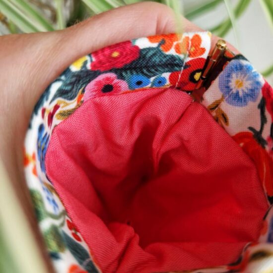 doublure coton couleur sobet pour cet étui à lunettes en tissu molletonné fabriqué en france