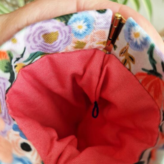 doublure coton couleur sobet pour cet étui à lunettes en tissu molletonné fabriqué en france