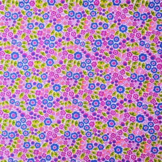Imprimé fleuri Free Spirit Bloomolgy violet rose fuschia jaune vert comme un Liberty