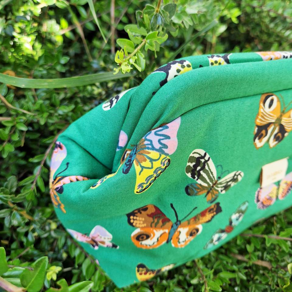 Trousse de voyage clap clap tissu free spirit Nathalie Lété coton imprimé papillons fabrication française