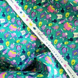 Tissu coton oeko tex Windham Fabrics imprimé poissons parfait pour la couture créative joyeux et coloré comme les vacances