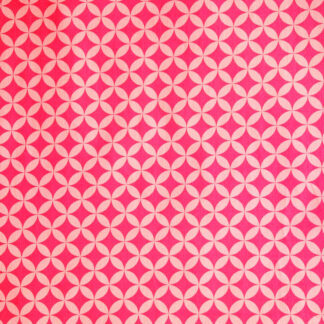 Tissu Anna Maria Free Spirit coton imprimé géométrique rose fuschia et rose corail parfait pour coordonner