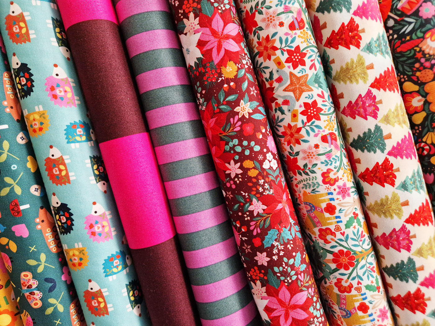 Cotons imprimés Thread and Ink joyeux colorés créatifs parfait pou rla couture créative le patchwork